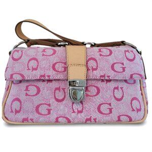 GUESS Pink Logo Canvas Shoulder Bag | NWT!!